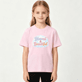 thumbnail image 2 of Blessed and Beautiful Girls Graphic Tee Faith Inspirational 100% Cotton Kids Short Sleeve T-Shirt 4-13Y, 2 of 5