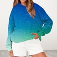 thumbnail image 2 of Bovemsi Sweatshirt for Women Women's Hooded With Gradient Print Fashion Sportswear Long Sleeved Pullover Top Comfort Hoodie, 2 of 4
