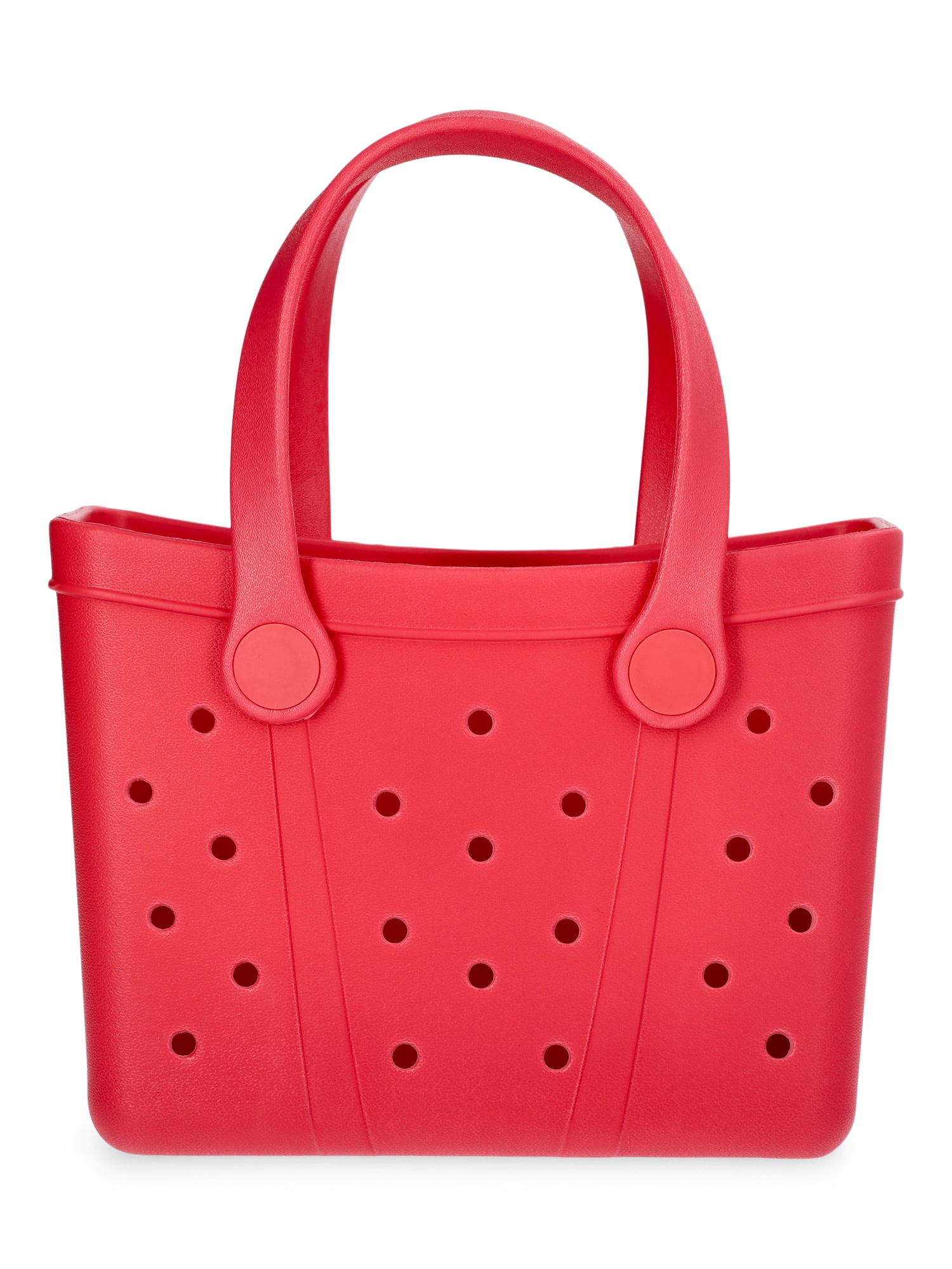 Time and Tru Women's Lightweight Mini Beach Tote Bag, Coral