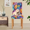 thumbnail image 4 of Yayeee 4 Pack Dining Chair Covers Stretch Parson Chairs Slipcovers Seat Protector, Colorful Leaves, 4 of 6