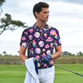 thumbnail image 3 of Balery Skull mushroom space Camisa Polo de Hombre con Estampado, de Manga Corta y Tejido Medio, Camisa Tipo Golf Polo-XX-Large, 3 of 6