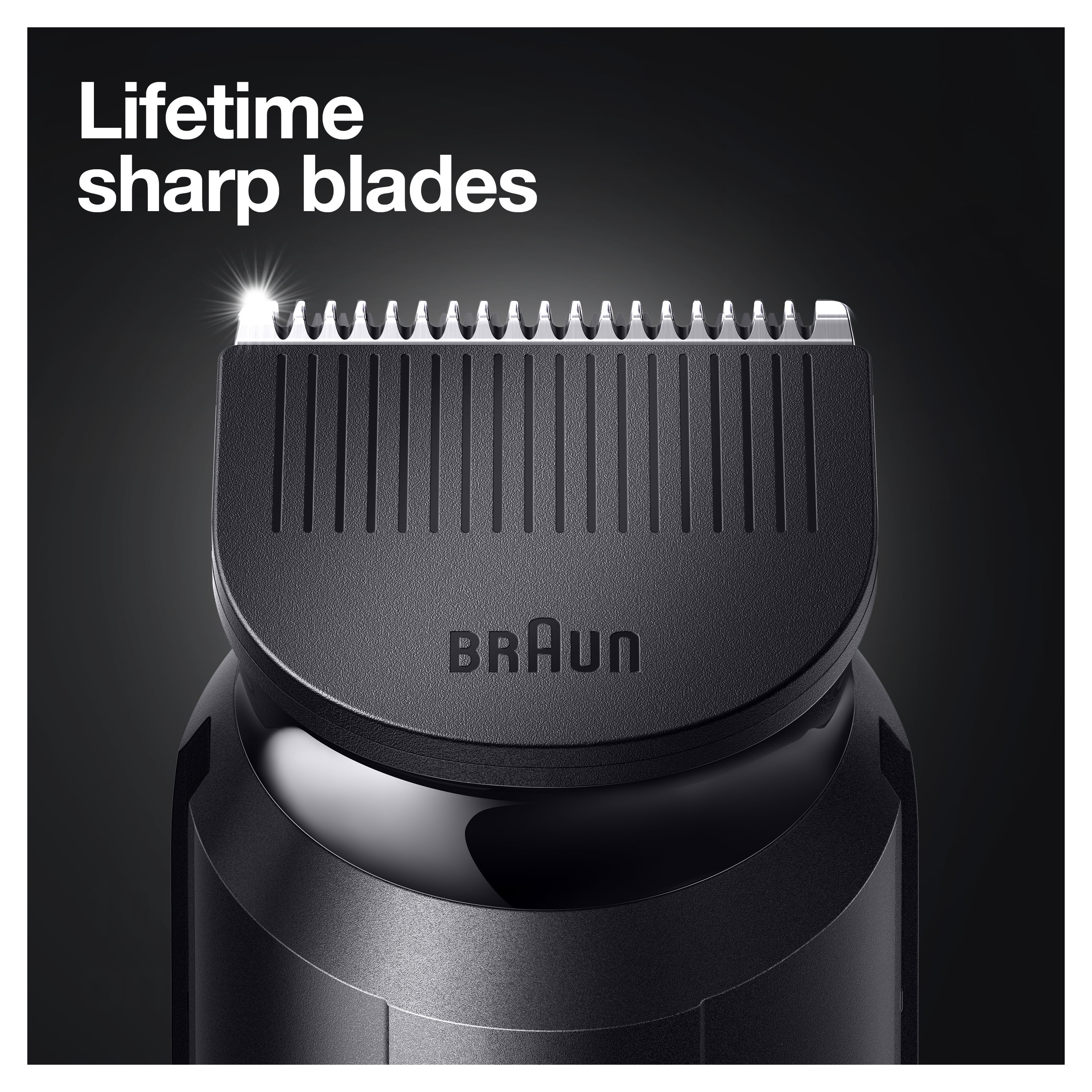 Braun MGK5245 7-in-1 Body Grooming Kit, Body Groomer, Beard Trimmer and Hair Clipper, Black/Blue