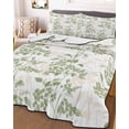 thumbnail image 2 of Sage Green Fruit Summer Quilt Set Queen Size,Soft Quilted Bedding Set with 2 Pillow Shams,Vintage Plant Nature Botanical Flower Lightweight All Season Bedspread Coverlet for Bedroom 90"x96", 2 of 6