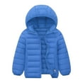 thumbnail image 2 of NAISIBABY Boys Puffer Jacket with Hooded 12T, Zipper Warm Thicken Lightweight Winter Padded Coat with Pockets Blue(4-15T), 2 of 6
