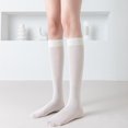 thumbnail image 3 of Dinheiro Medias altas de seda transparenteCalcetines ligeros blanco 42cm, 3 of 5