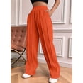 thumbnail image 6 of High Waisted Sweatpants for Women Wide Leg Drawstring Loose Long Pants Orange-Red XL, 6 of 8