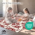 thumbnail image 4 of ODIKA 4'x6' Machine Washable Non-Slip Area Rug, Nordic Snowflake Medallion Interlocking Scandinavian Festive Motif High Traffic Rug with Pad, Red, 507645, 4 of 8