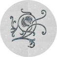 thumbnail image 1 of Ahgly Company Machine Washable Indoor Round Transitional White Smoke Area Rugs, 5' Round, 1 of 7
