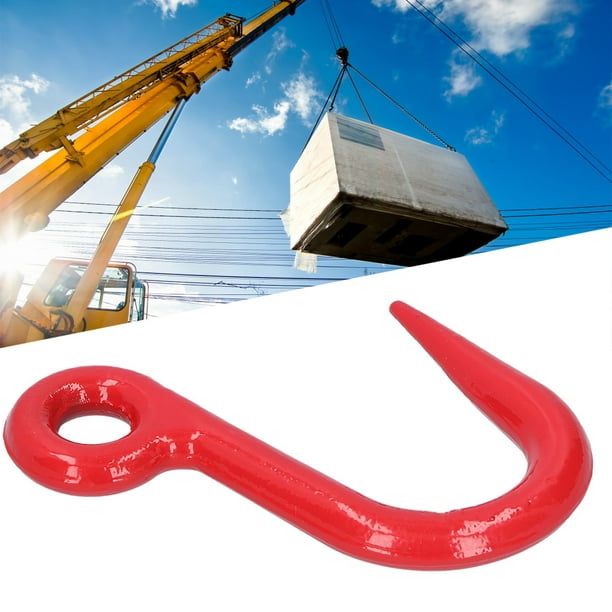 LAFGUR Eye Crane Hook,Alloy Steel Crane Hook,Safety Hook Grab Alloy Steel  Eye Crane Container Industrial Hardware Supplies Lifting 1T 