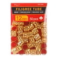 thumbnail image 1 of 50 Gold Filigree Tubes - 12mm, 1 of 1