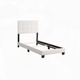 thumbnail image 4 of Compact Twin Bed Caldwell G1305-TB-UP - 48H x 42W x 77D, Modern Design with White Upholstery, 4 of 8