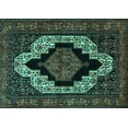 thumbnail image 1 of Ahgly Company Indoor Rectangle Persian Turquoise Blue Traditional Area Rugs, 7' x 10', 1 of 4