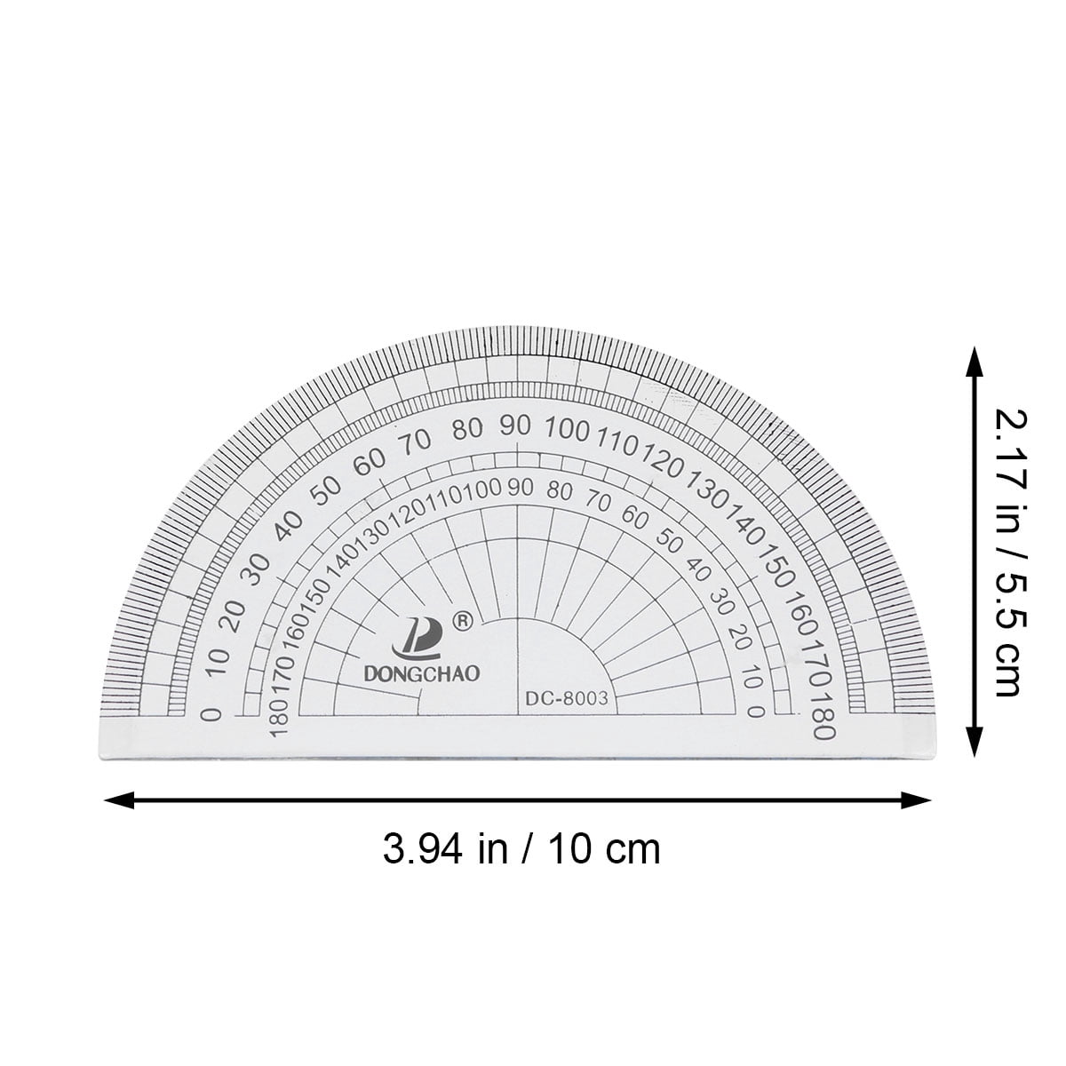 3 Pieces Straight Rater Protractor Ruler Metal Student
