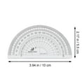 36pcs Clear Plastic Protractor Math Protractor 180 Degrees Protractor