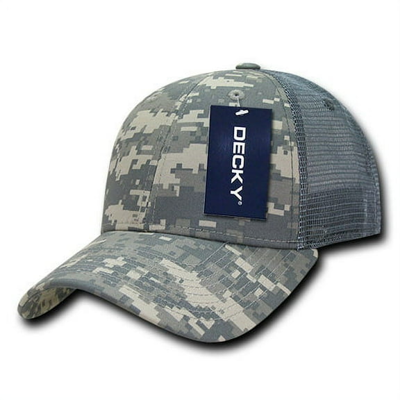 Decky 218 Structured Camo Trucker Caps, ACU
