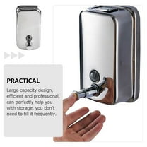 Raindrops  Commercial Hand Soap Dispenser Wall Mounted with Holder Silver