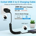 thumbnail image 2 of USB C Cable 6ft,USB C to USB C Cable 6ft,3PACK ABCPOW Coiled Type C Charging Cable USBC Type C Fast Charging Cord Charger Compatible with Samsung Android Charger Type C, 2 of 8
