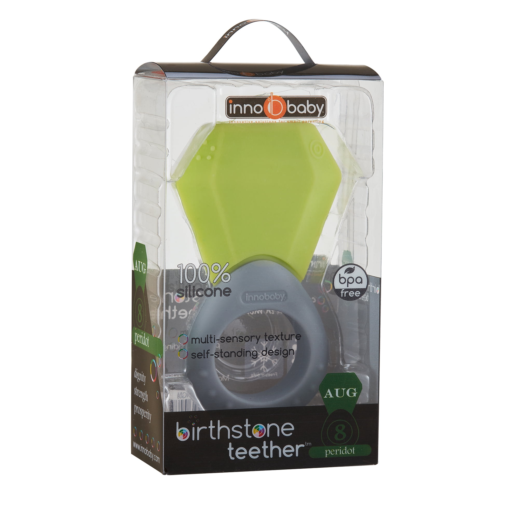 Innobaby Teethin' SMART Birthstone Ring Teether, August (Peridot)