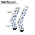 thumbnail image 2 of Yiaed Sailboats And Seagulls Print Great elasticity Adult Stockings Sports socks for Men and Women, 2 of 6