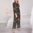 thumbnail image 3 of Hirioo Snake And Flower for Women's Pajama Sets 2 Piece Pjs Women's Long-Sleeved Pajama Set Button Down Sleepwear,S-XXL-Small, 3 of 7