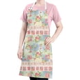 thumbnail image 5 of Pioneer Flower Floral Print Pattern Apron for Women and Men, Cotton Linen Waterproof with Pockets, Adjustable, 33x27 Inch for Kitchen, Gardening, BBQ, Salon, 5 of 6
