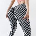 thumbnail image 3 of Sevpuikl Women Seamless Plaid Pattern Leggings Butt Lifting High Waist Yoga Running Jogging Workout Sport Pants, 3 of 5