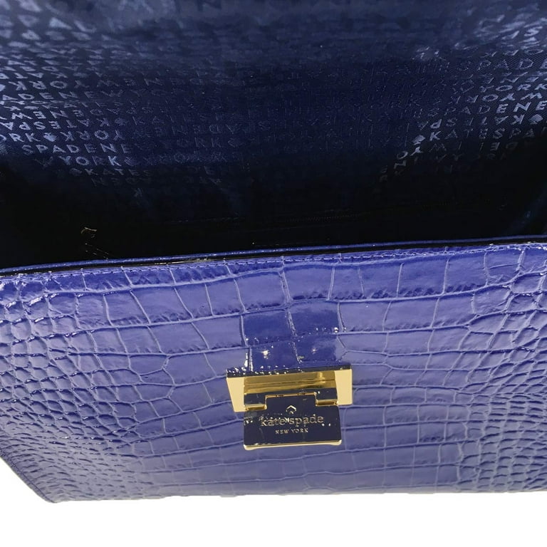 kate spade new york croc-embossed leather satchel bag