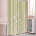 thumbnail image 5 of Shower Curtain Spring Plant White Line Art Shower Curtains for Bathroom Decor, Waterproof Polyester Shower Curtain Set with Hooks, Small Stall Size 36" x 72" Flower Butterfly Gold, 5 of 9