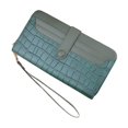 thumbnail image 3 of billetera de mujer Cartera Portátil para Mujer, Monedero Largo de Viaje con Muñequera, Embrague para Teléfono con Cremallera, Organizador de Cuero PU para Tarjetas , VERDE nuevo verde Magideal billetera de mujer, 3 of 7