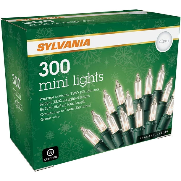 SYLVANIA Mini Christmas Lights, Clear
