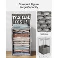 thumbnail image 3 of SONGMICS Laundry Hamper with Lid, 17.2 Gallon (65 L) Synthetic Rattan Clothes Laundry Basket with Lid and Handles, Foldable, Removable Liner, Dove Gray, 3 of 6