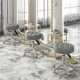 thumbnail image 7 of Yedigre Adjustable Height Swivel Chair – 360° Rolling Stool with Wheels, Faux Leather Cushion, 7 of 7