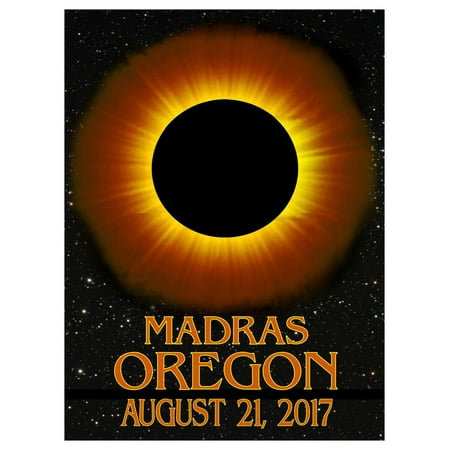Madras Oregon Solar Eclipse Travel Art Print Poster by NW ArtMall (9
