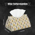 thumbnail image 6 of Goofa Harvest Scarecrow Pattern Pattern Triangle Square Tissue Box Cover, Modern PVC Leathe Facial Paper Holder,Decorative Holder/Organizer for Bathroom Vanity Countertop, 6 of 9