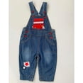 thumbnail image 3 of Peacolate 3M-24M Baby Boy Denim Overalls Bus Pants for Infant Toddler Kids,Star,9-12M, 3 of 6