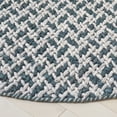 thumbnail image 3 of SAFAVIEH Natural Fiber Couture Saleem Geometric Area Rug, Teal/Grey, 6' x 6' Round, 3 of 7