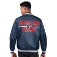 thumbnail image 2 of Men's Starter  Navy Houston Texans Printed Team Logo Satin Varsity Full-Snap Jacket, 2 of 2