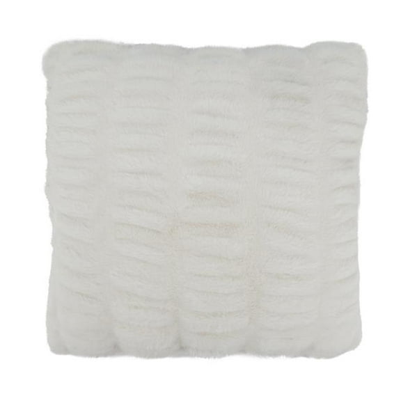 Soft Luxe Haven Faux Rabbit Fur Poly Filled Throw Pillow