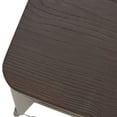 thumbnail image 4 of BELLEZE Set Of 4, 24Inch Metal Bar Stools Dining Chairs With Wood Seat, Stackable Counter Height Barstools, Brown, 4 of 5