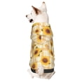 thumbnail image 1 of Fotbe Coffee Plaid Sunflower Sudadera con Estampado para Perros Pequeños – Suéter con Capucha para Mascotas, Tela Suave de Forro Polar con Bolsillo-Large, 1 of 7