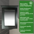 thumbnail image 5 of Renovator's Supply Black Hardwood Corner Wall Mount Medicine Cabinet with Recessed Mirror, 5 of 15