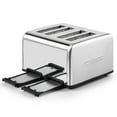 thumbnail image 3 of CUSIMAX 4-Slice Toaster,Wide Slots Toaster,Ultra-Clear LED, Dual Controls with 6 Shades, Cancel/Bagel/Defrost, Removable Trays, Stainless Steel, 3 of 7