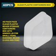 thumbnail image 4 of 40 Pack Pack Clear Plastic Beads Storage Containers Box with Hinged Lid for Small Items, Diamond, Be, 4 of 5