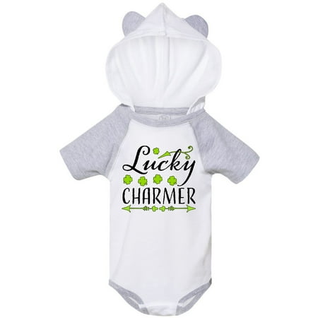 

Inktastic Lucky Charmer- St. Patrick s Day four leaf clovers Gift Baby Boy or Baby Girl Bodysuit
