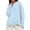 Sky Blue tops for women, variant on HAPIMO Women's Loose Ribbed Sweaters Tops Fashion Crew Neck Sweatshirts Fall Long Sleeve Cotton Lined Tees Casual Knitted Workout Solid Color Blouses Black OneSize