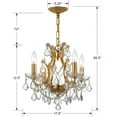 thumbnail image 6 of 4454-GA-CL-SAQ Crystorama Lighting Filmore - Four Light Chandelier in Traditional and Contemporary Style - 17.5 Inches Wide by 15 Inches, 6 of 9