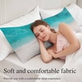 thumbnail image 5 of Summer Beaches Throw Pillow Covers Artistic Oceans Sea Wave Coastal Landscape Decorative Lumbar Pillow Cover Rectangle Cushion Case for Sofa Couch Bed Living Room Bedroom 20 X 54 Inches, 5 of 9