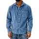 thumbnail image 4 of Camisa Casual de Manga Larga de Corduro de Ajuste Suelto para Hombres con Cuello Girable para el Uso Diario Y Trajes Elegantes, 4 of 7