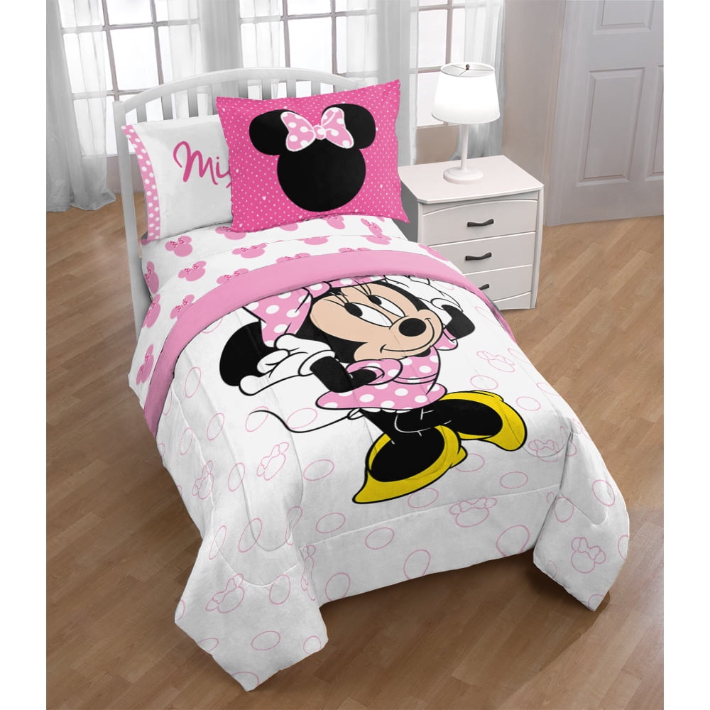 Disney Minnie Mouse XOXO 5 Piece Twin Bed in a Bag - Walmart.com ...