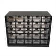 thumbnail image 1 of 25 piezas de cajón de almacenamiento transparente combinado con caja negra extraíble para clasificar piezas y herrajes., 1 of 5